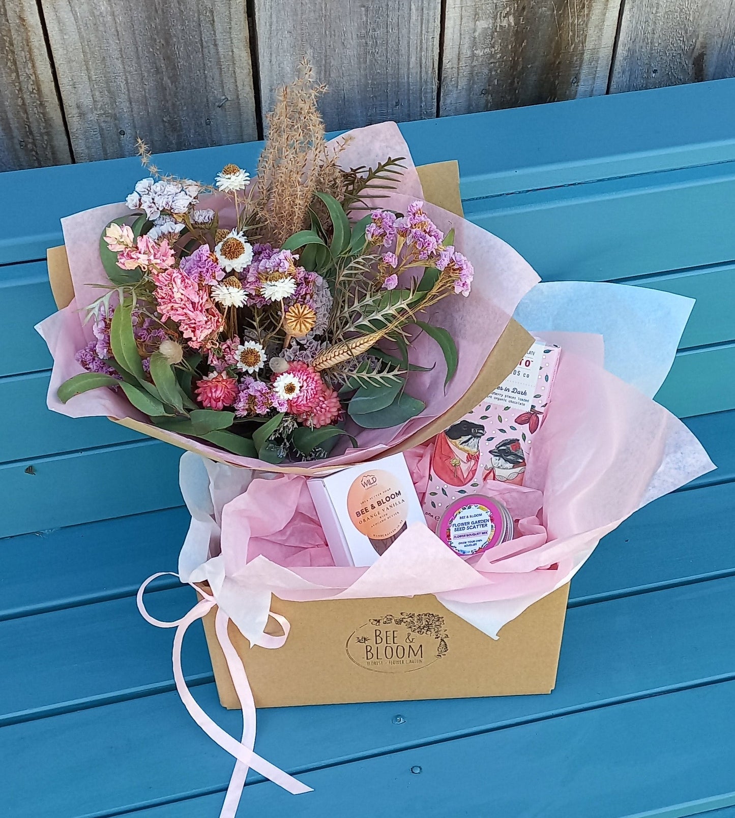 'Blush and Bloom' Gift Box with Dried Flowers